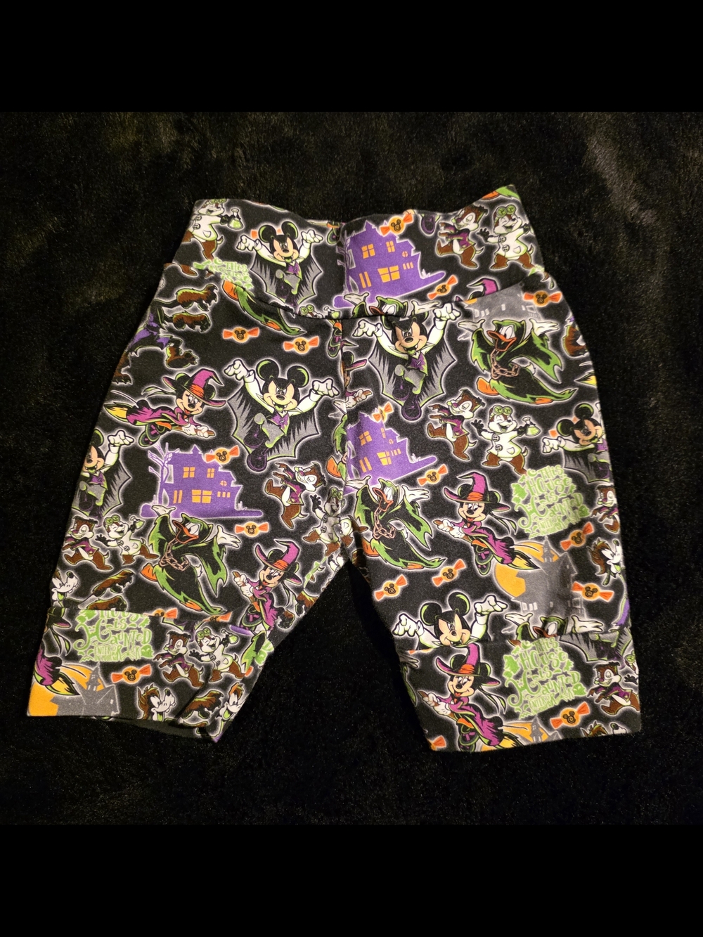 Kids Halloween Disney Print Stretch Shorts 5T